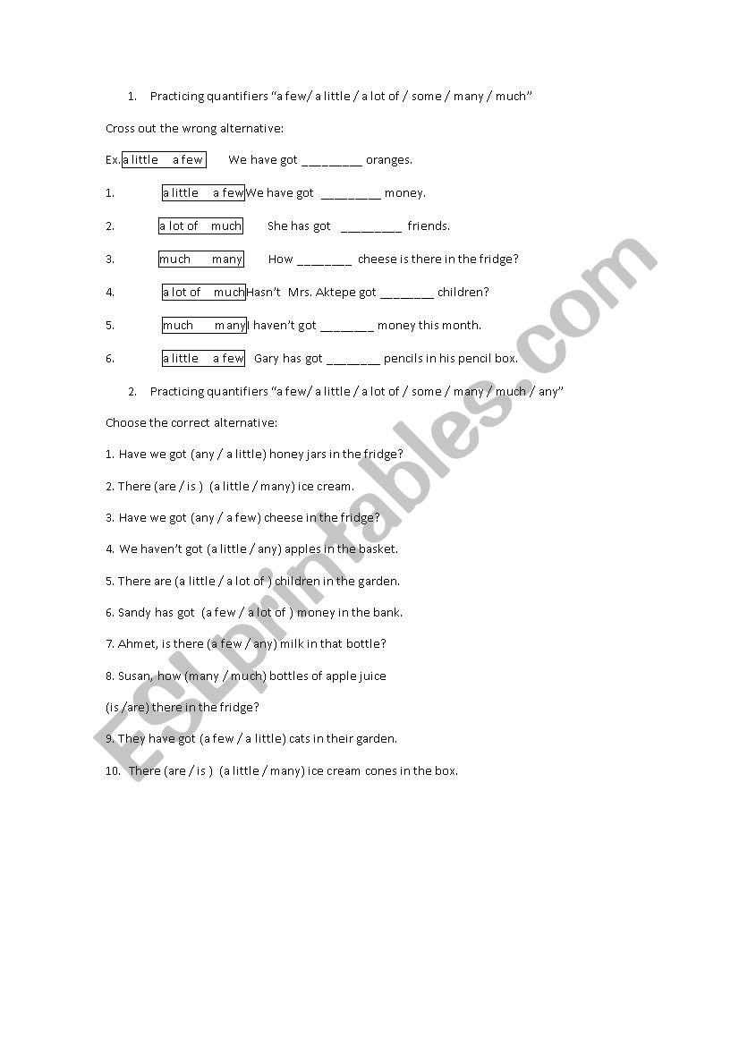 Countable x uncountable nouns worksheet