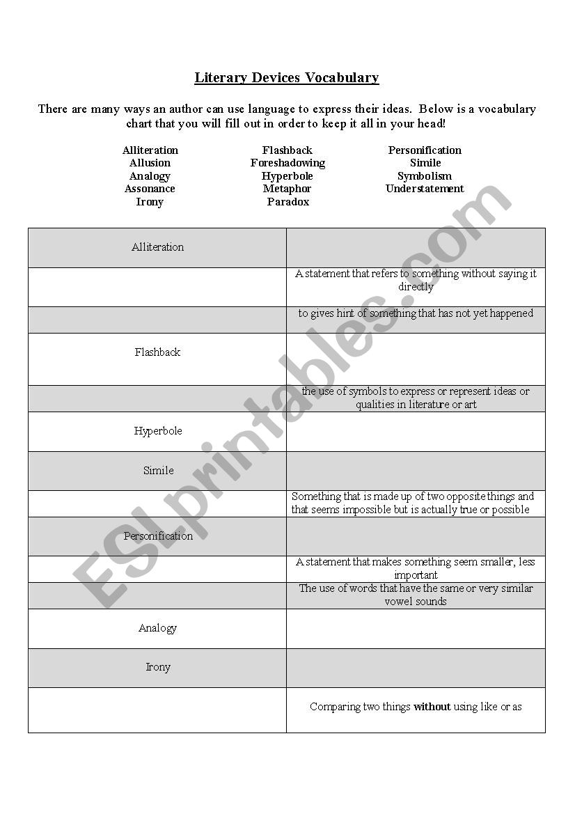 literary-devices-esl-worksheet-by-bmori