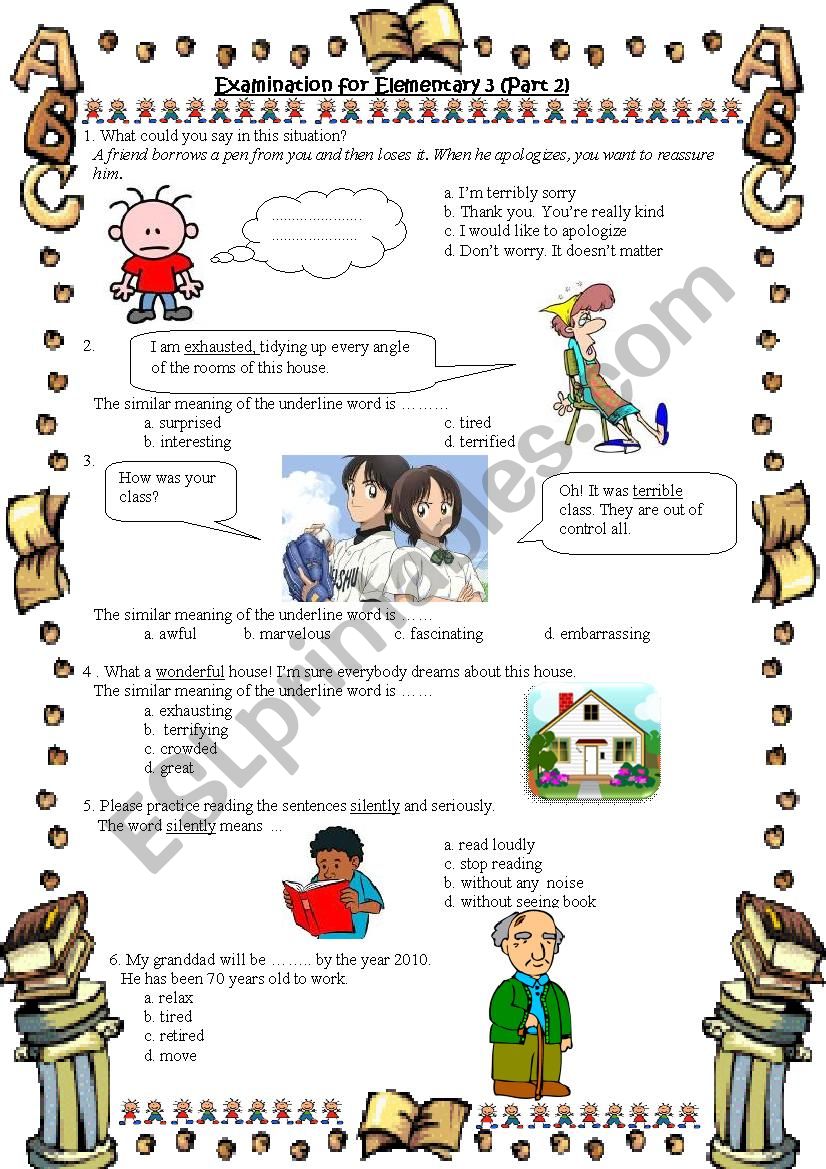 vocabulary 2 worksheet