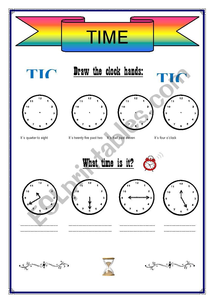 Time Clocks worksheet