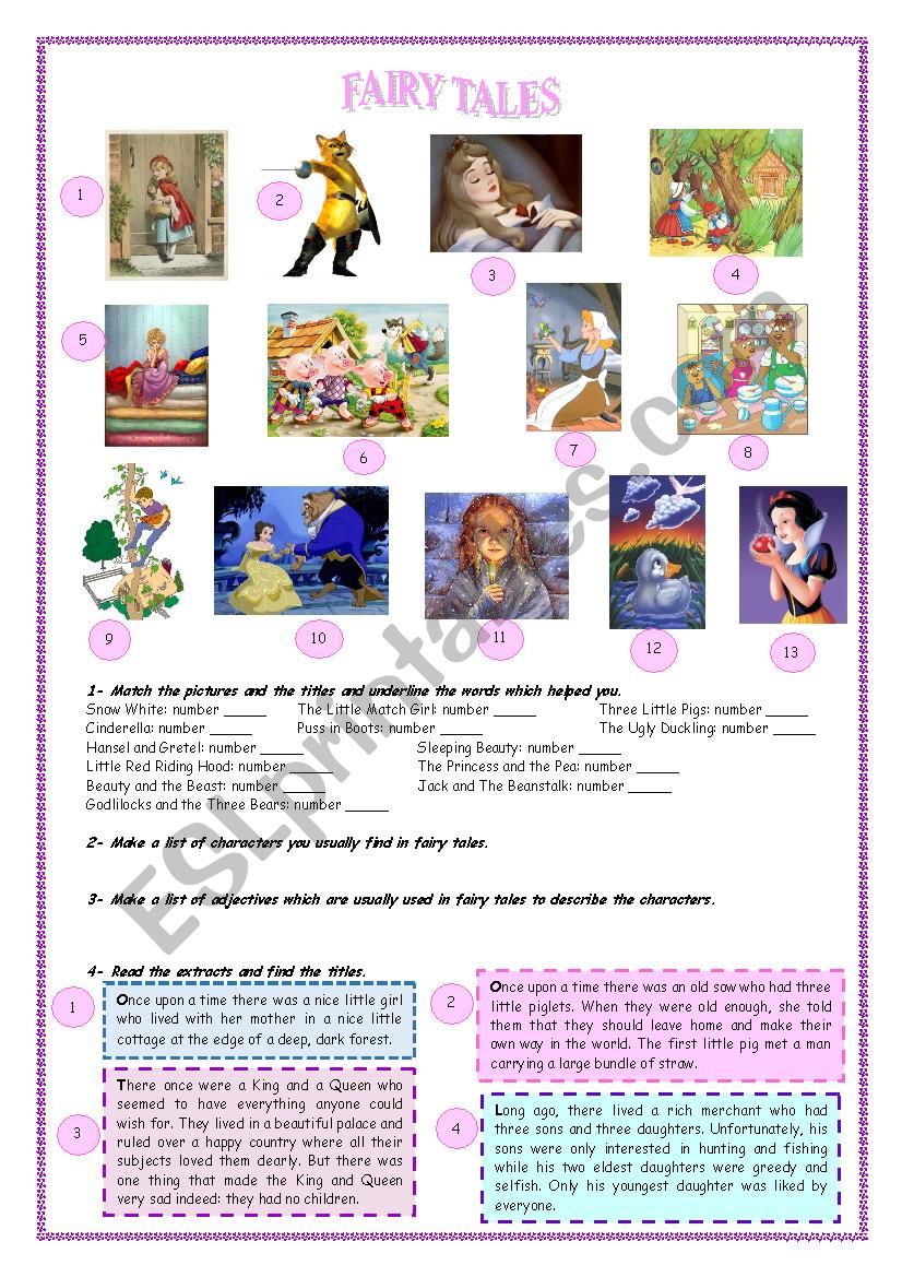 Fairy Tales worksheet
