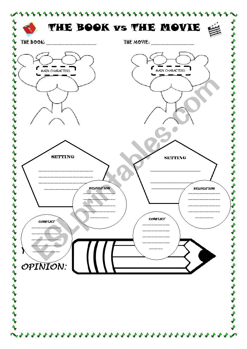 BOOK vs MOVIE TEMPLATE (THE PINK PANTHER)