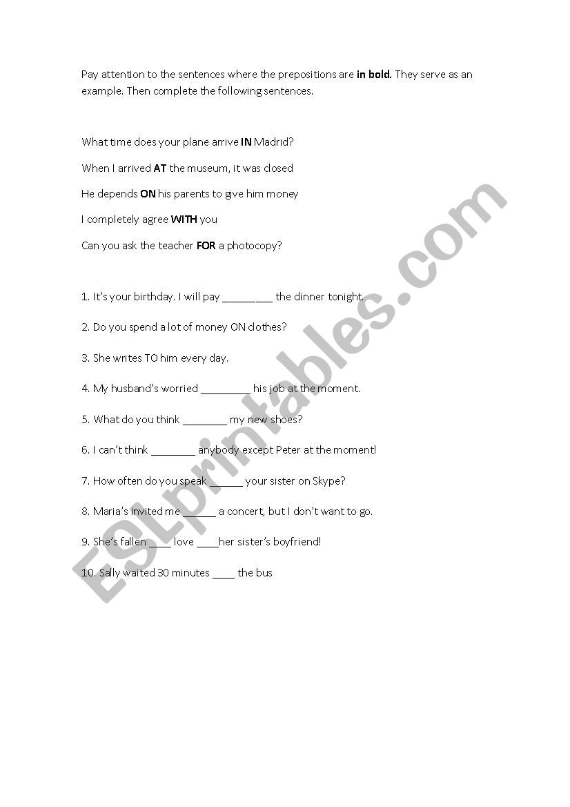 Complete The Sentences With The Correct Prepositions Complete The Sentences With The Correct Prepositions - Margaret Wiegel