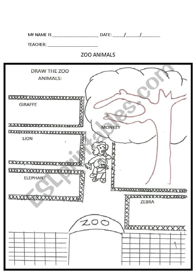 Zoo Animals worksheet