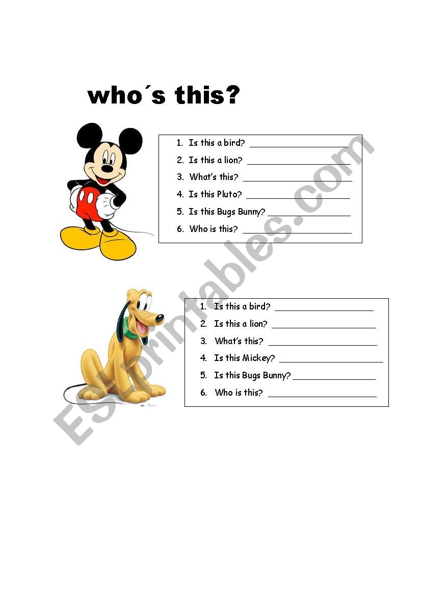 WhoÂ´s this? worksheet