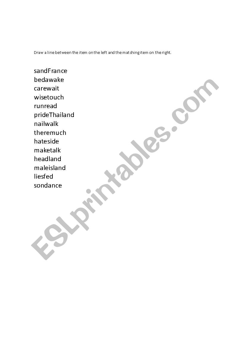 Rhytming words worksheet