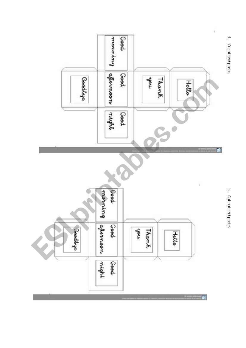 greetings worksheet