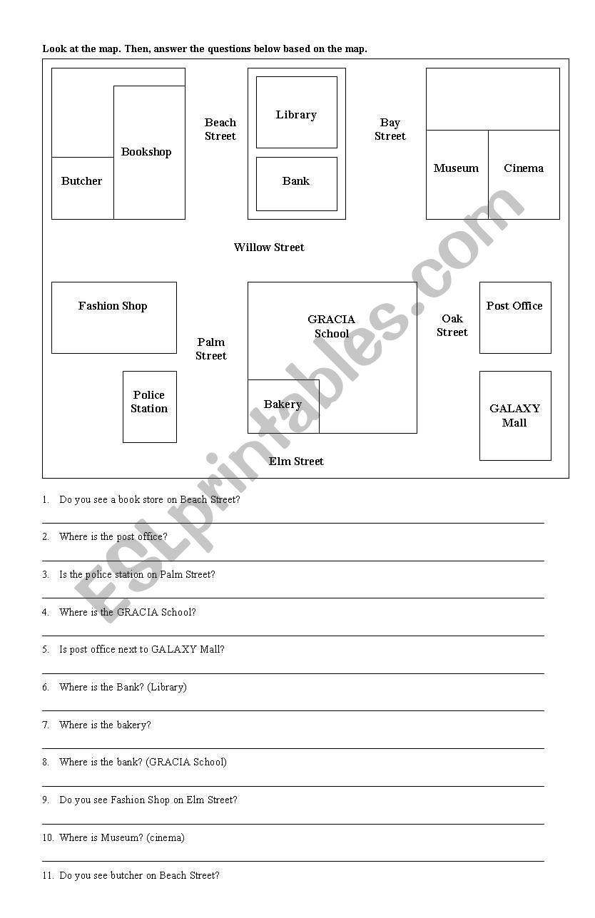 Direction worksheet