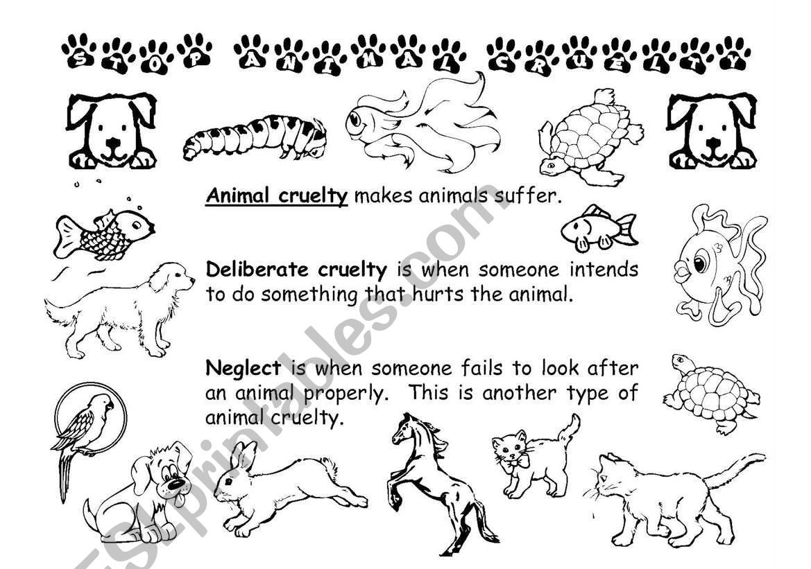 Taking care of pets worksheet