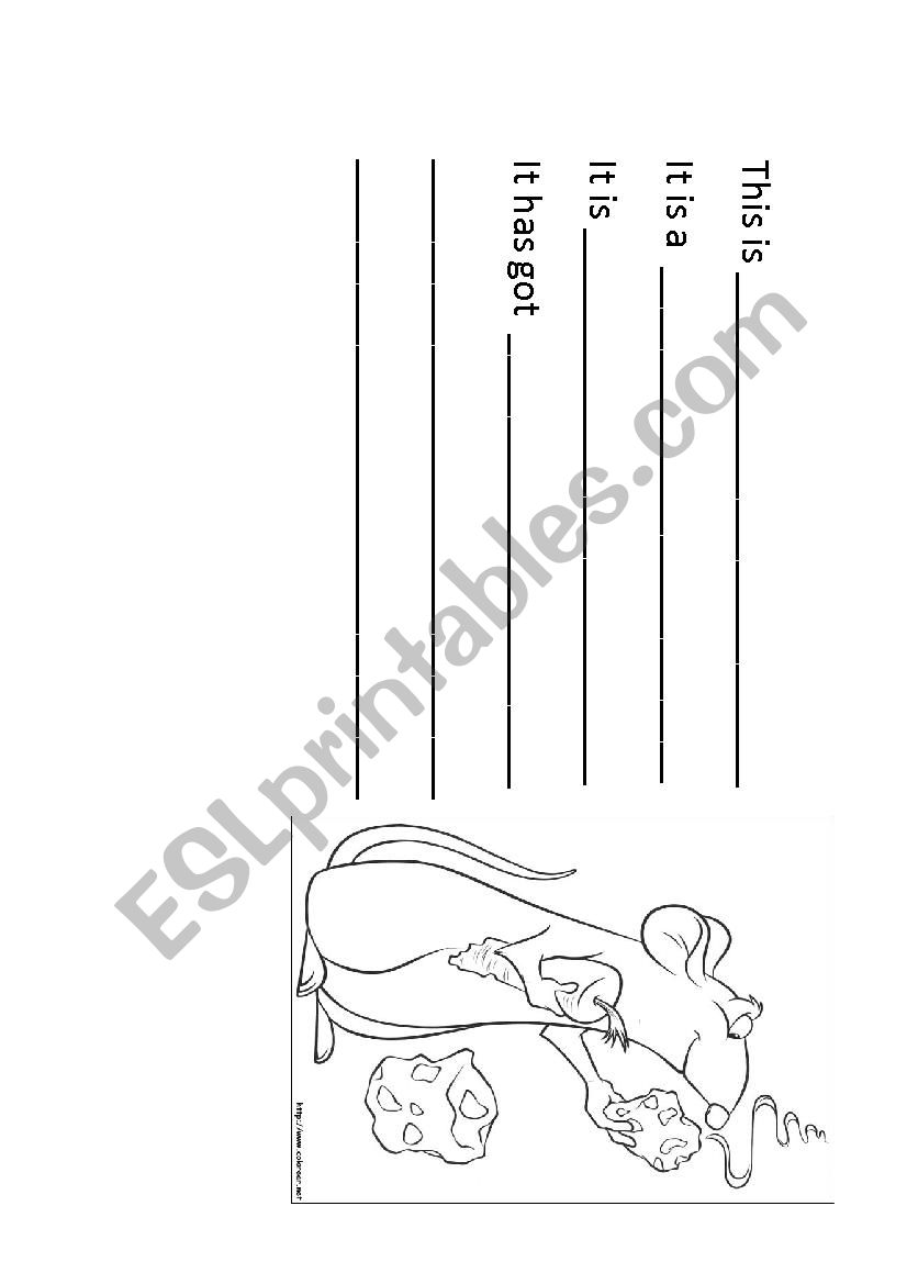 Ratatouille description worksheet