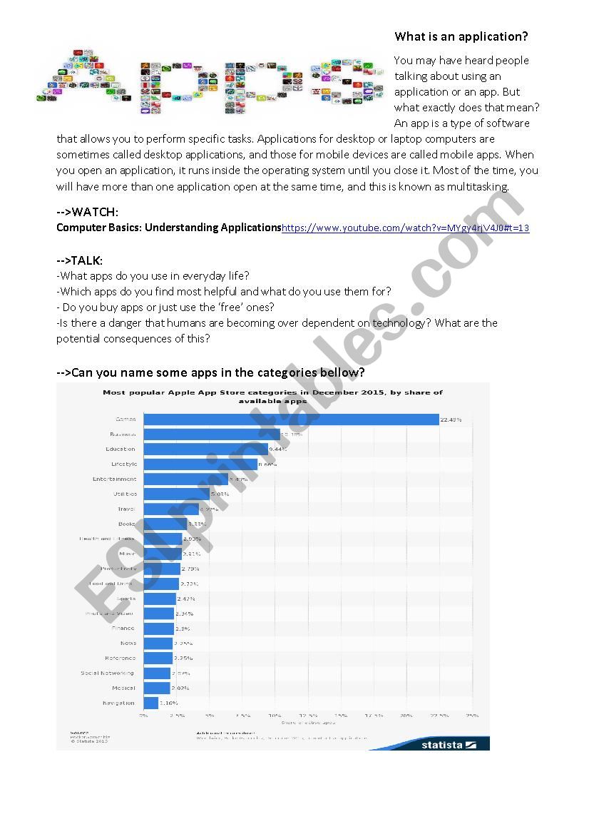 Applications worksheet