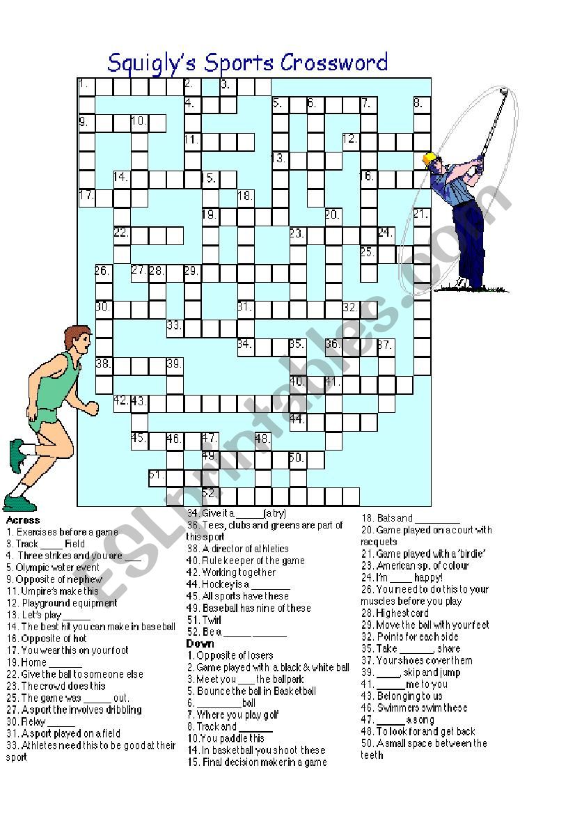 SPORTS PUZZLES worksheet