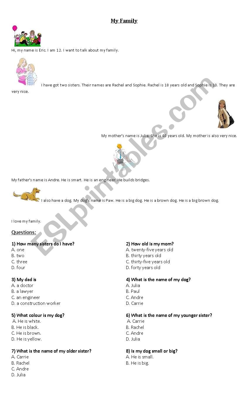 Family worksheet