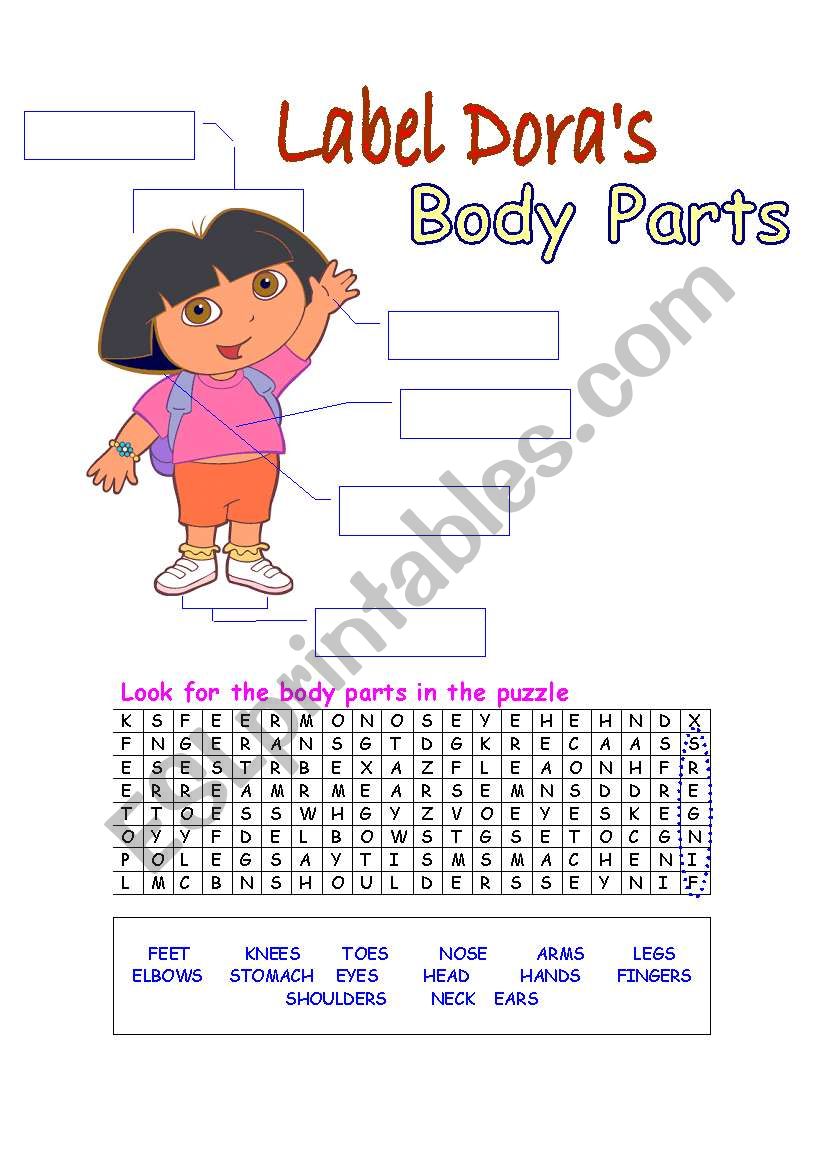Body Parts worksheet