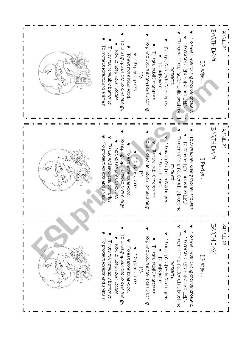 EARTH DAY worksheet