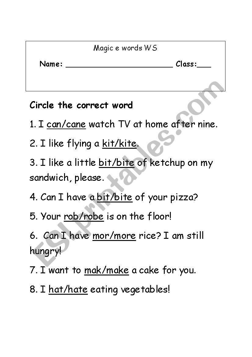 magic-e-worksheet-esl-worksheet-by-ycwong88