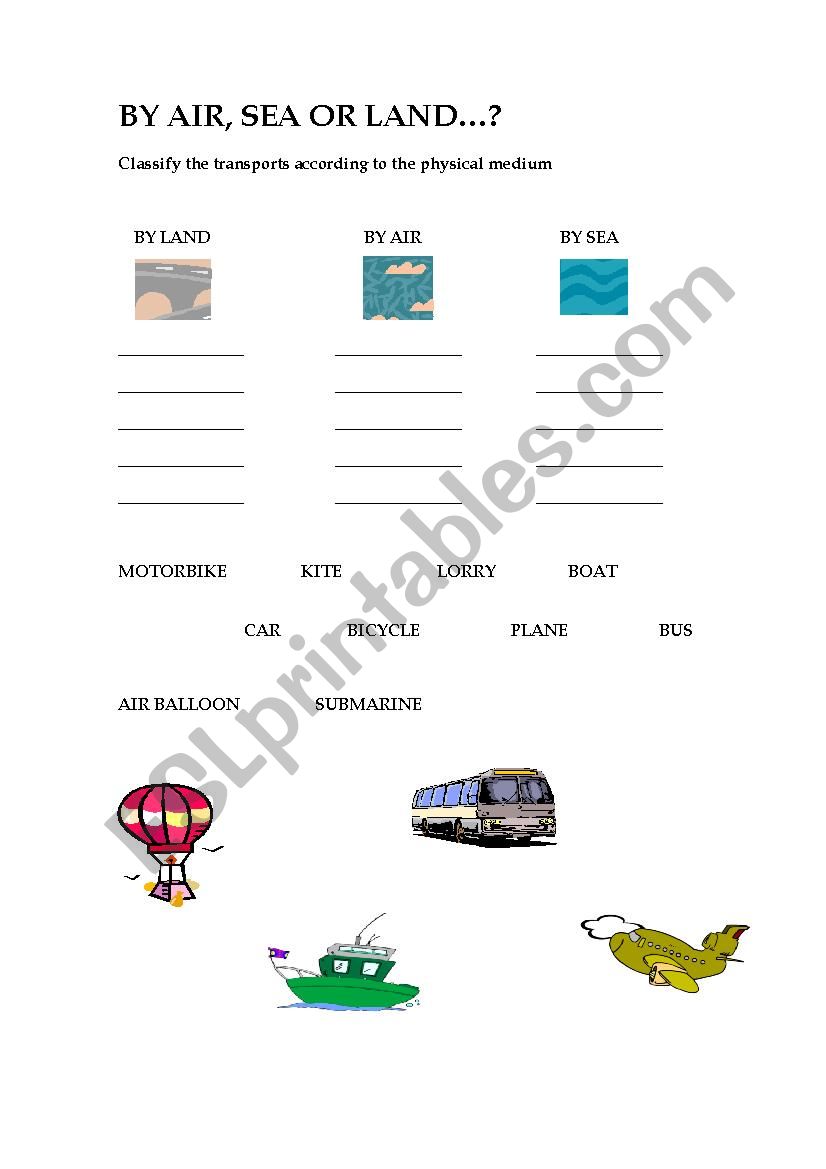 By air worksheet