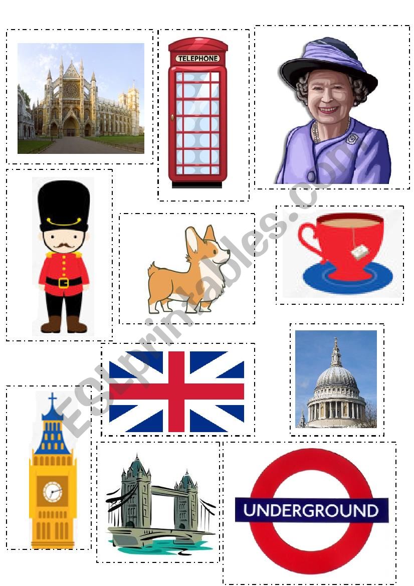 England BINGO 2 worksheet