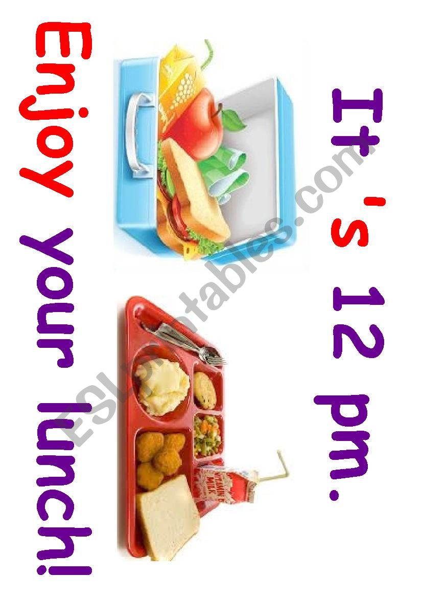 Class Poster Enjoy Lunch Snack