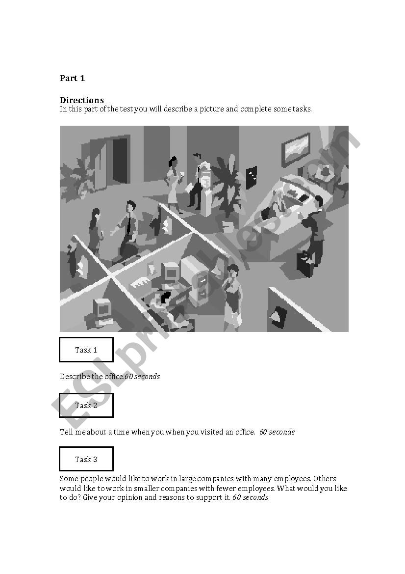 Speaking Task-Based Assessment Test 3