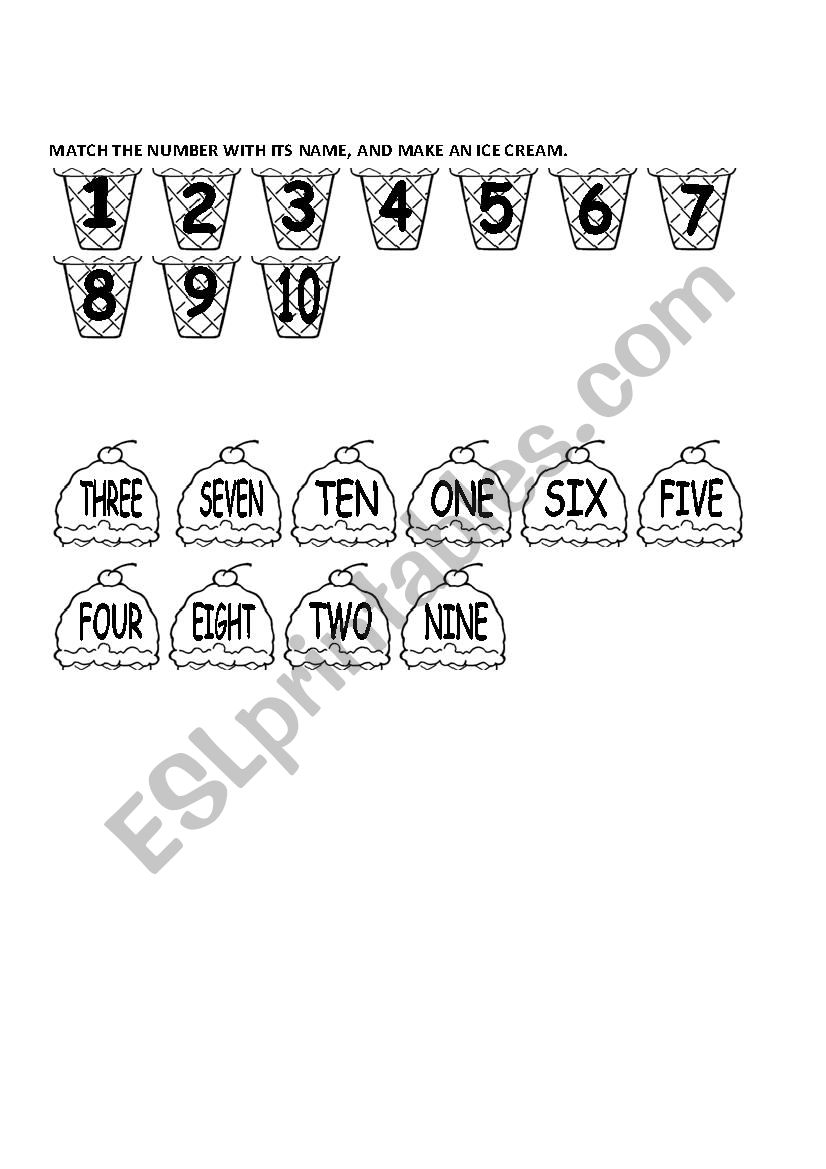 Numbers  worksheet