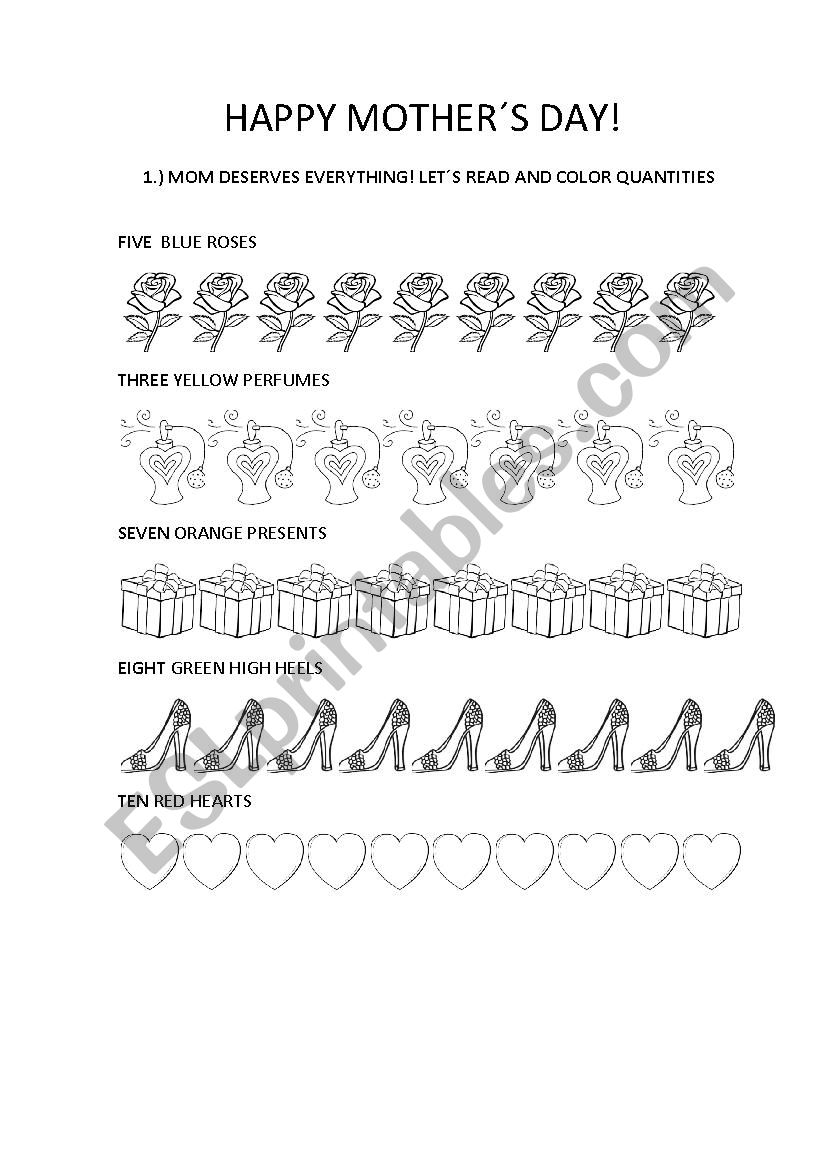 mothers day worksheet