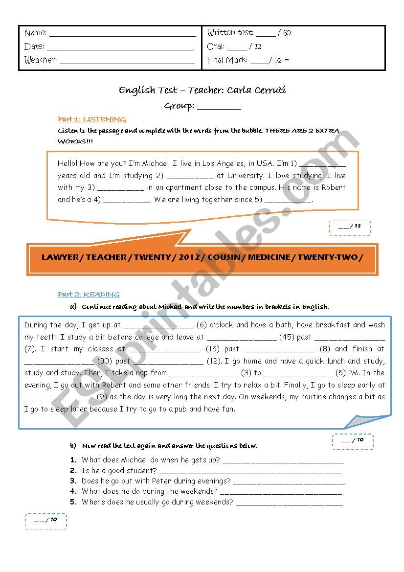 Test about Personal Descrition (revision)