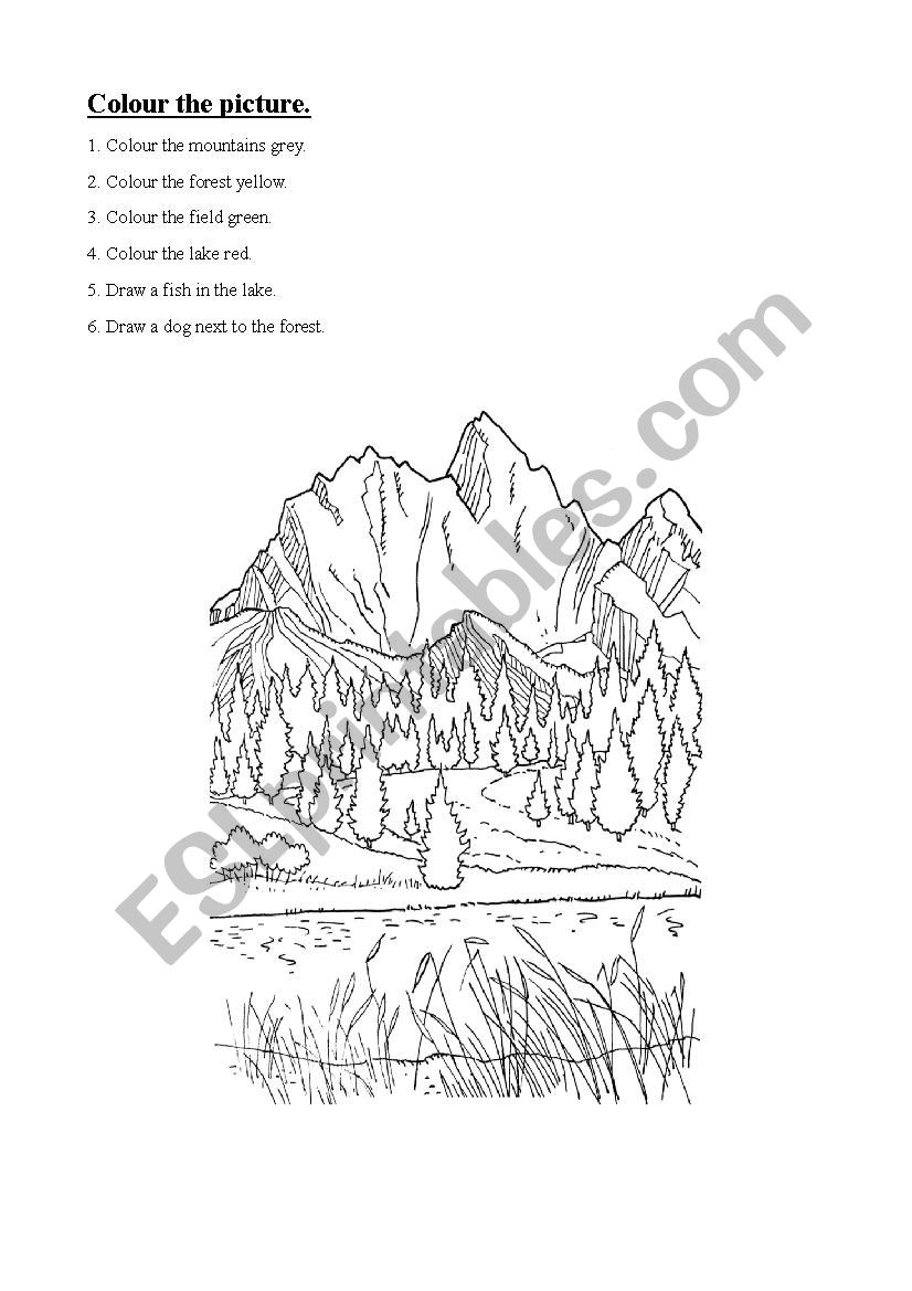 Landscape worksheets 2 worksheet