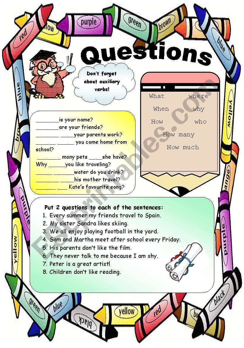 QUESTIONS worksheet