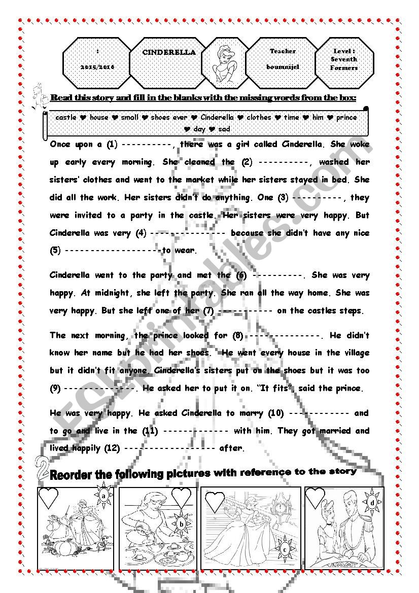  CINDERELLA worksheet