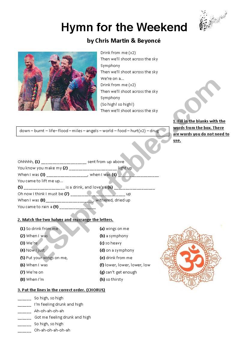 Hymn for the Weekend (Coldplay ft. ByoncÃ©)