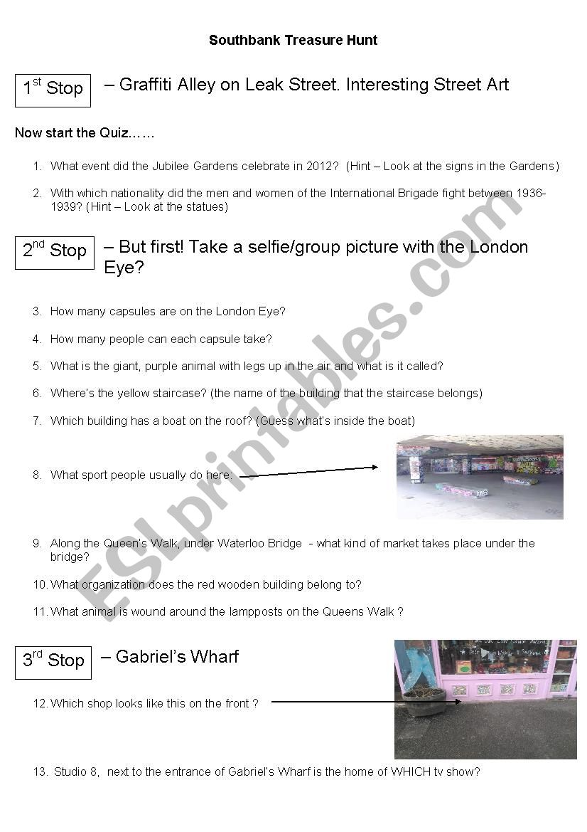 London - South Bank Treasure Hunt (part 1)