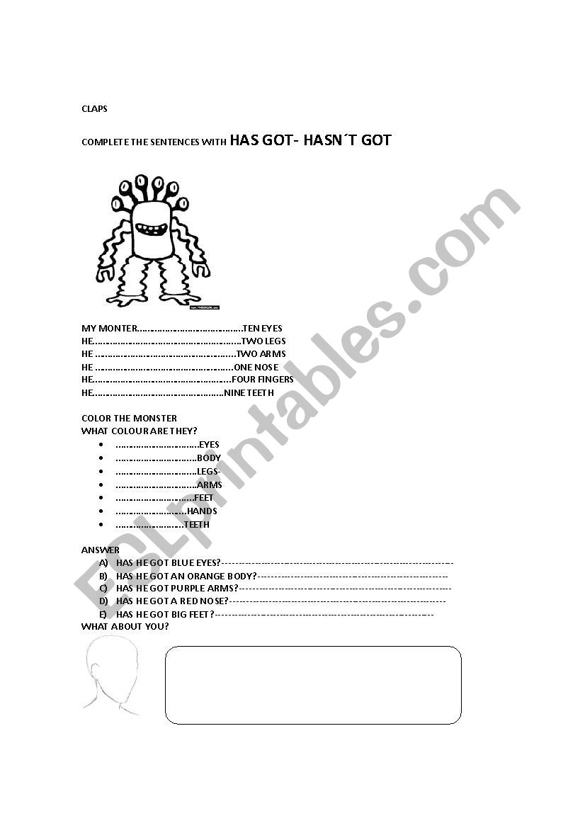 REVISION TEST worksheet