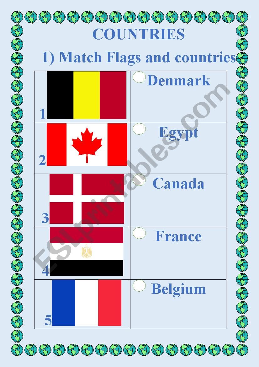 Countries Quiz worksheet