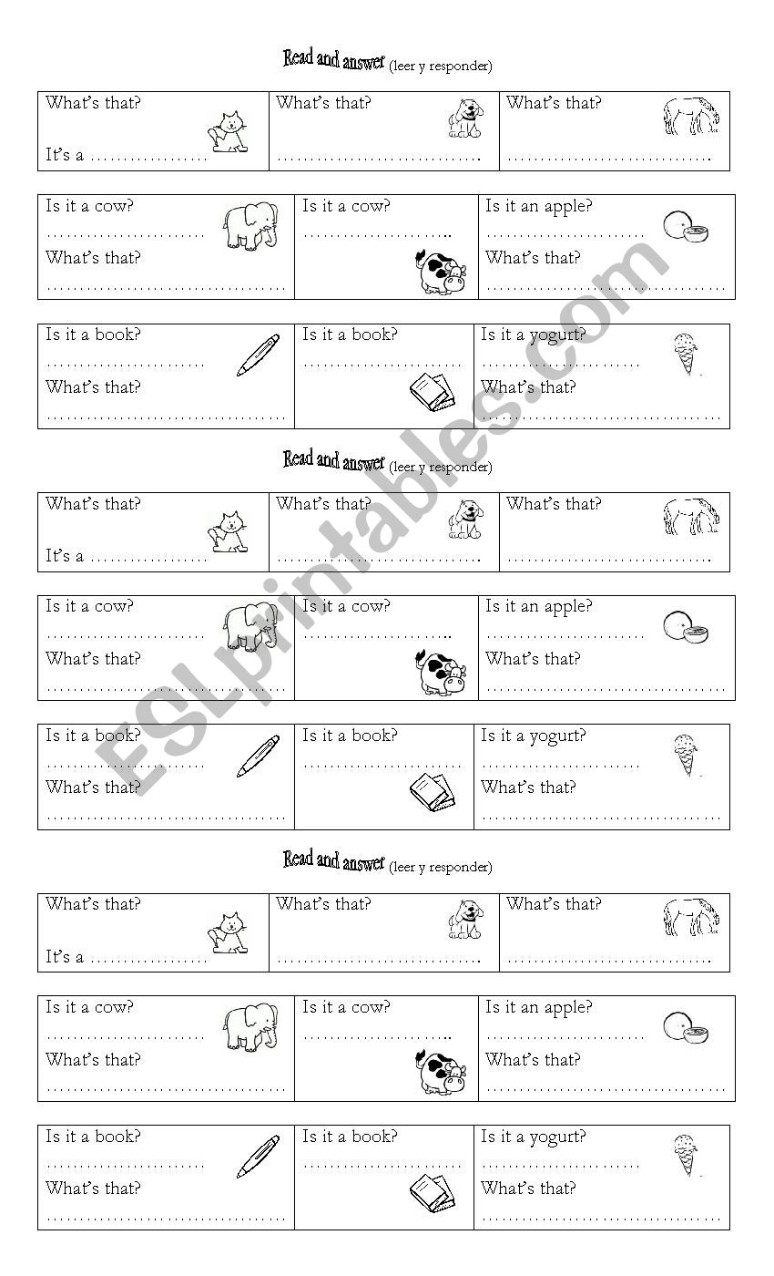Is it a .. ? Whats that? worksheet