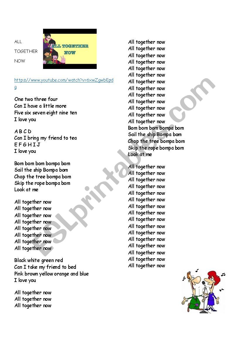 Beatles part 2 worksheet