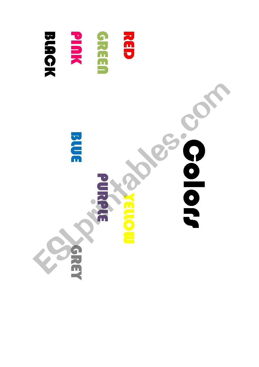 Colors worksheet