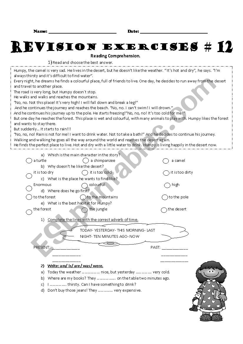 reading comprehension worksheet