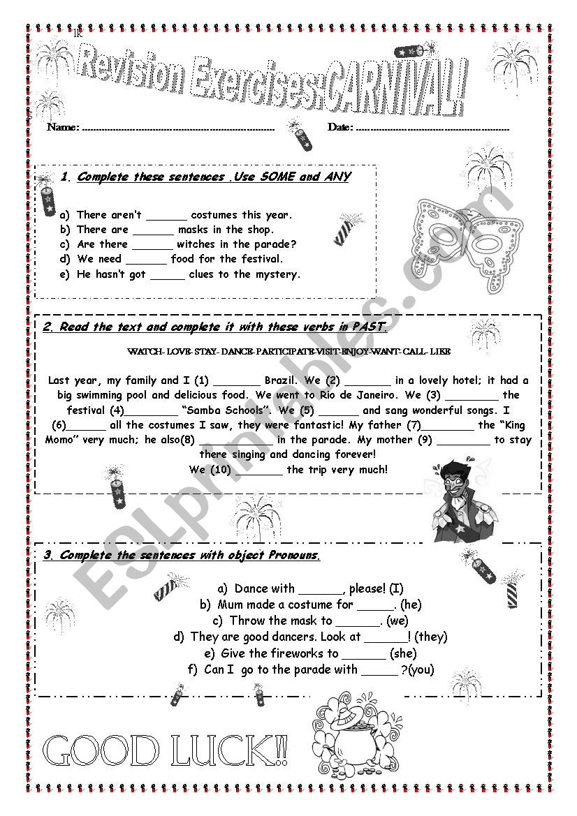 Crazy Carnival! worksheet