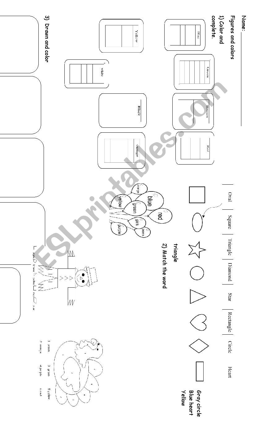 colors and figures   worksheet