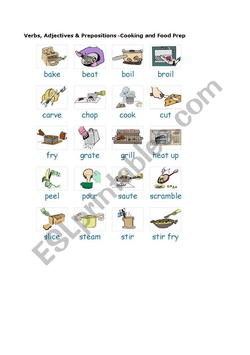 action verbs flashcards worksheet