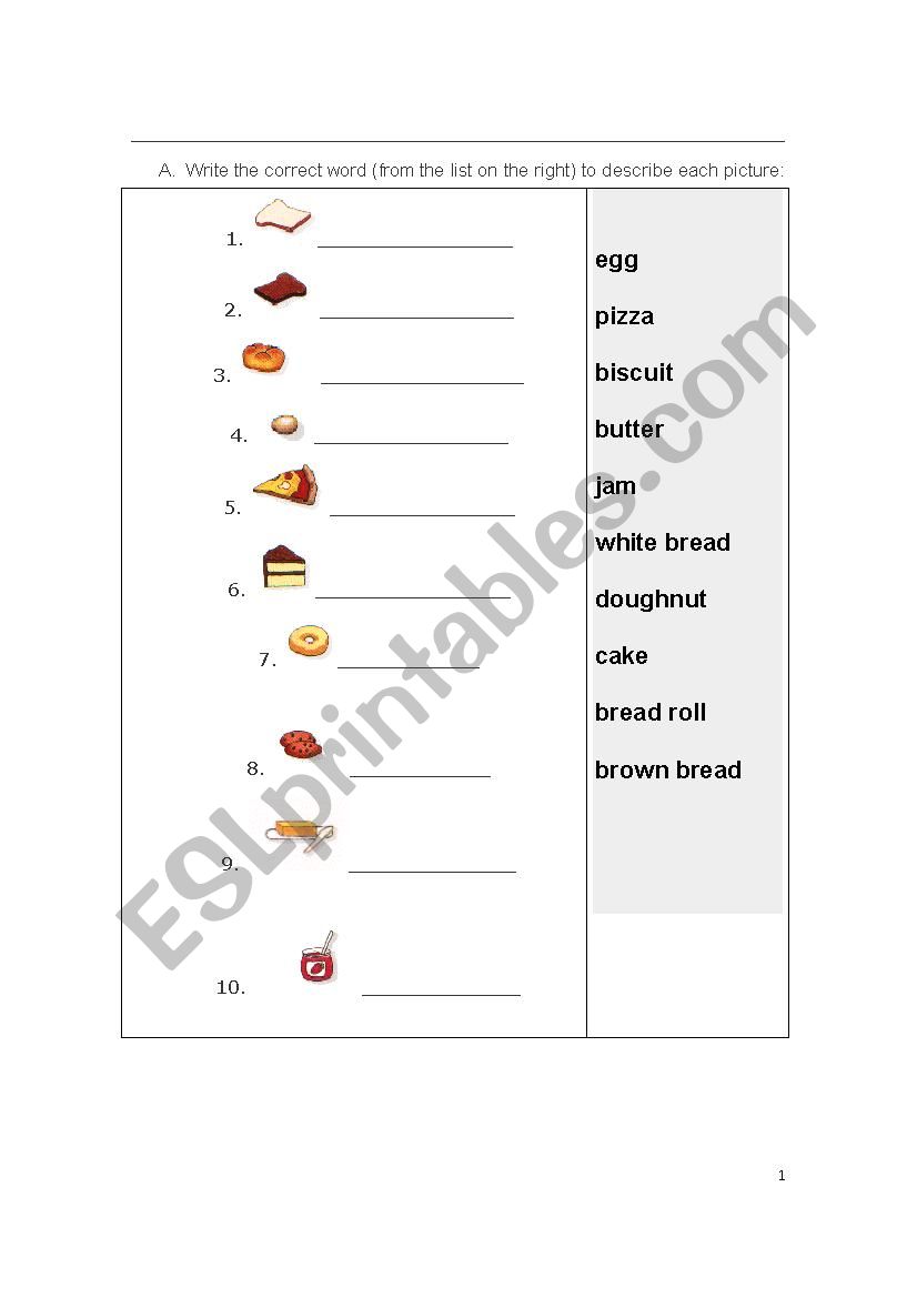 cooking utensils worksheet