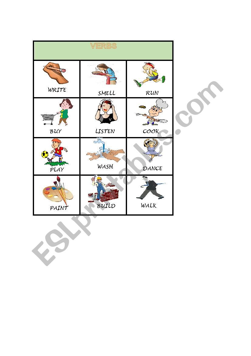 verbs esl worksheet by mike santillan