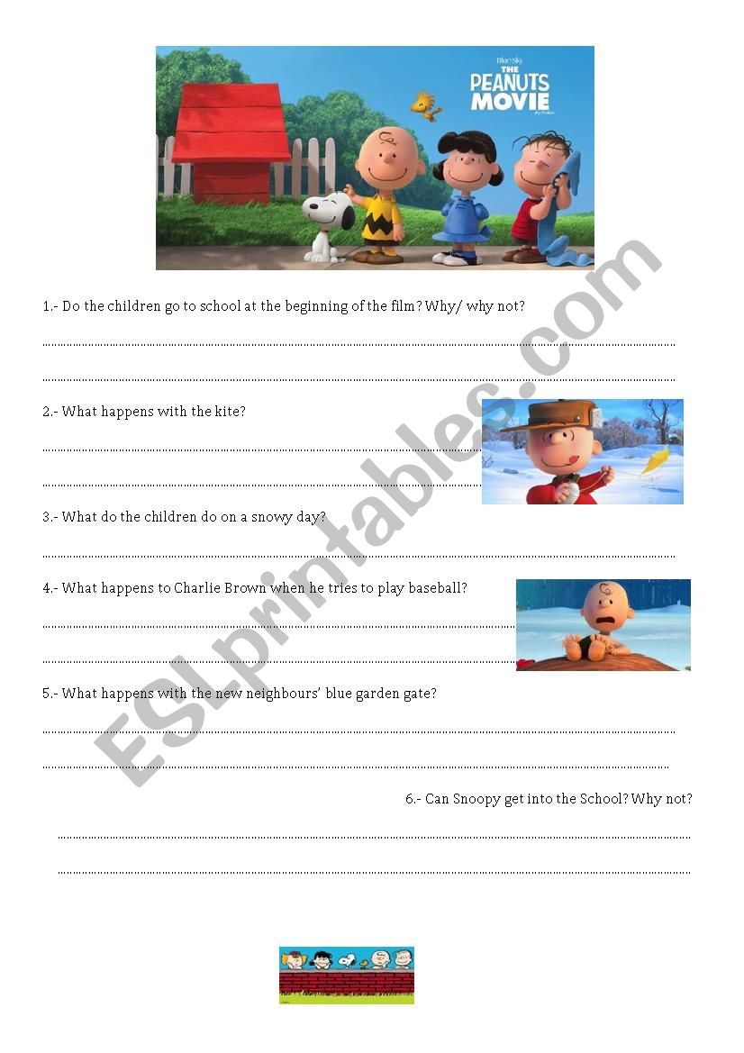 The peanuts worksheet