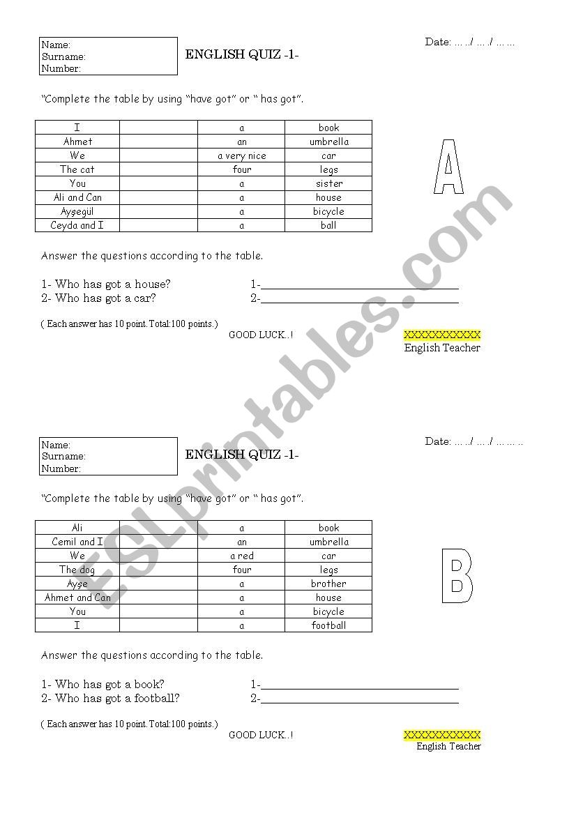 Quiz about 