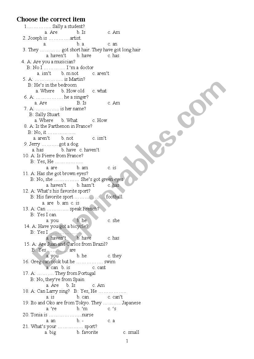 1000 tests worksheet