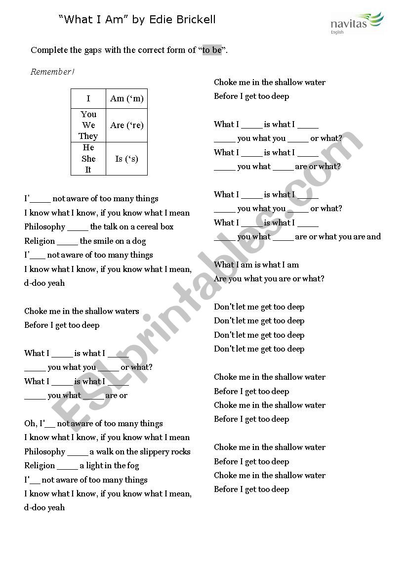 Present simple worksheet