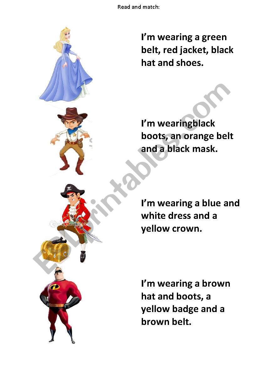 clothes worksheet