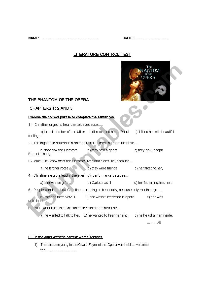 The Phantom of the Opera- Test