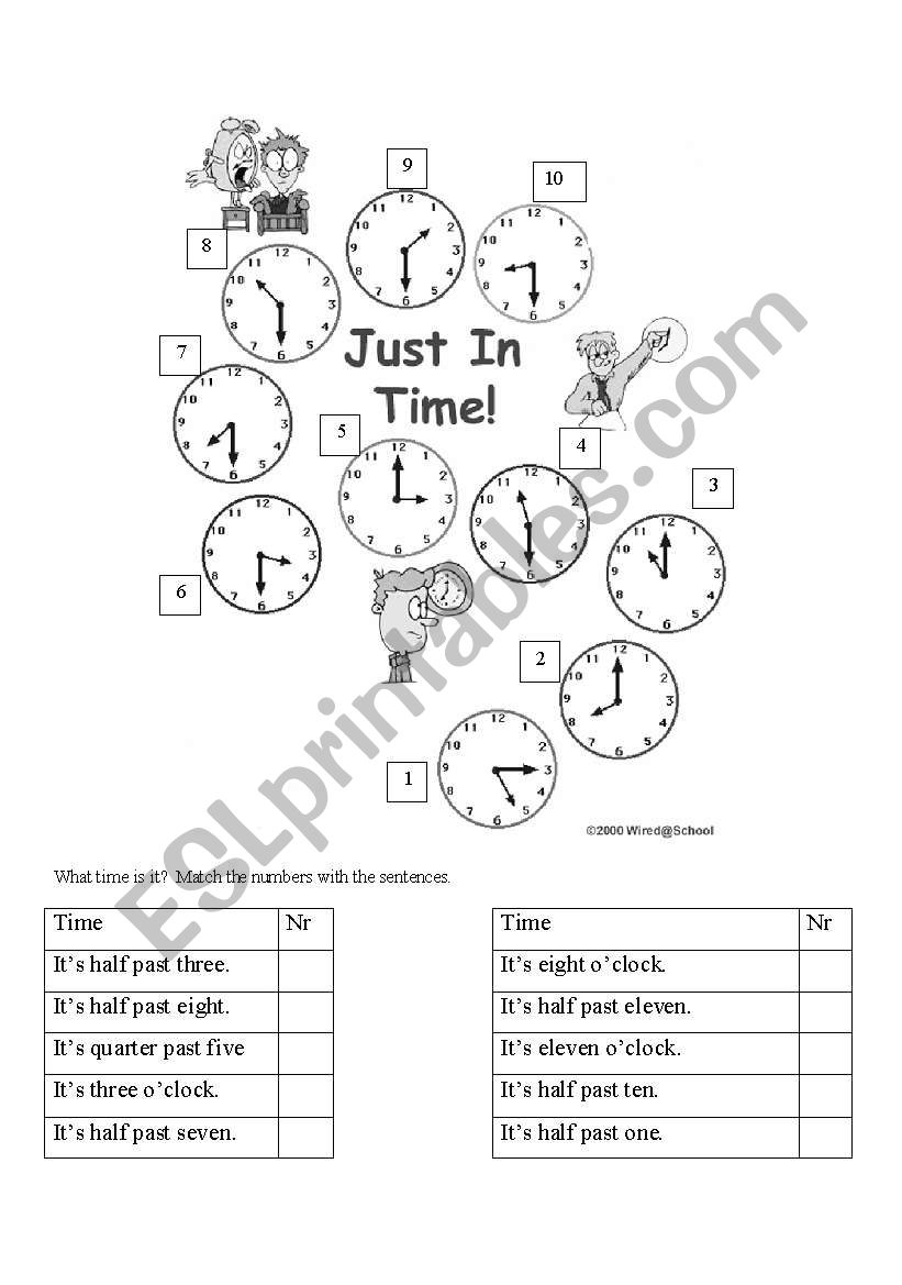 What time is it? worksheet